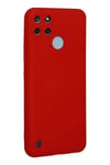 Mey İthalat®  Realme C25Y Kılıf Nano içi Kadife Silikon - Kırmızı
