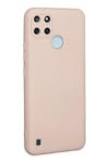 Mey İthalat®  Realme C25Y Kılıf Nano içi Kadife Silikon - Pudra
