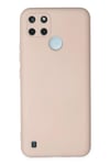 Mey İthalat®  Realme C25Y Kılıf Nano içi Kadife Silikon - Pudra
