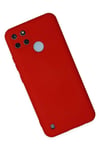 Mey İthalat®  Realme C25Y Kılıf Nano içi Kadife Silikon - Kırmızı