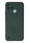 Mey İthalat®  Realme C25Y Kılıf Nano içi Kadife Silikon - Koyu Yeşil