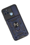 Mey İthalat®  Realme C25Y Kılıf Pars Lens Yüzüklü Silikon - Lacivert