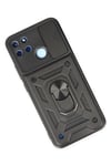 Mey İthalat®  Realme C25Y Kılıf Pars Lens Yüzüklü Silikon - Siyah