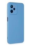 Mey İthalat®  Realme C35 Kılıf Nano içi Kadife Silikon - Mavi