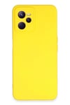 Mey İthalat®  Realme C35 Kılıf Nano içi Kadife Silikon - Sarı