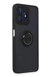 Mey İthalat®  Realme C53 Kılıf Montreal Yüzüklü Silikon Kapak - Siyah