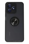 Mey İthalat®  Realme C53 Kılıf Montreal Yüzüklü Silikon Kapak - Siyah