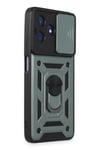 Mey İthalat®  Realme C53 Kılıf Pars Lens Yüzüklü Silikon - Yeşil