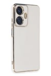 Mey İthalat®  Realme C55 Kılıf Volet Silikon - Beyaz