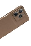Mey İthalat®  Realme C61 Kılıf Auto Focus Karbon Kapak - Kahverengi