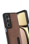 Mey İthalat®  Realme C65 Sara Kartvizitli Deri Kılıf - Taba