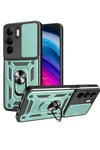 Mey İthalat®  Realme C75 4G Kılıf Pars Lens Yüzüklü Silikon - Yeşil