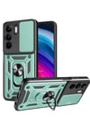 Mey İthalat®  Realme C75 4G Kılıf Pars Lens Yüzüklü Silikon - Yeşil
