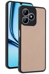 Mey İthalat®  Realme Note 50 4G Kılıf Aras Deri Kapak - Pudra