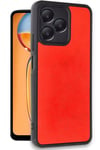Mey İthalat®  Realme Note 50 4G Kılıf Aras Deri Kapak - Kırmızı