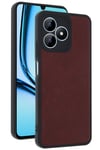 Mey İthalat®  Realme Note 50 4G Kılıf Aras Deri Kapak - Bordo
