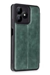 Mey İthalat®  Realme Note 50 4G Kılıf Flip Cover - Koyu Yeşil