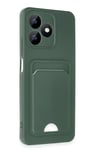 Mey İthalat®  Realme Note 50 4G Kılıf Kelvin Kartvizitli Silikon - Koyu Yeşil