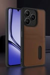 Mey İthalat®  Realme Note 50 4G Kılıf Sara Kartvizitli Deri Kılıf - Siyah