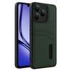 Mey İthalat®  Realme Note 50 4G Kılıf Sara Kartvizitli Deri Kılıf - Koyu Yeşil