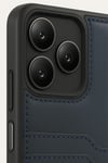 Mey İthalat®  Realme Note 50 4G Kılıf Sara Kartvizitli Deri Kılıf - Lacivert