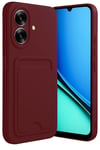 Mey İthalat®  Realme Note 60 Kelvin Kartvizitli Silikon - Bordo