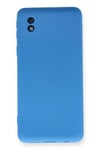 Mey İthalat®  Samsung Galaxy A01 Core Kılıf Nano içi Kadife Silikon - Mavi