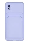 Mey İthalat®  Samsung Galaxy A01 Core Kılıf Kelvin Kartvizitli Silikon - Lila