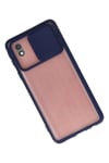 Mey İthalat®  Samsung Galaxy A01 Core Kılıf Palm Buzlu Kamera Sürgülü Silikon - Lacivert
