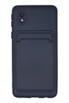 Mey İthalat®  Samsung Galaxy A01 Core Kılıf Kelvin Kartvizitli Silikon - Lacivert