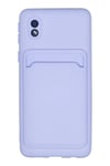 Mey İthalat®  Samsung Galaxy A01 Core Kılıf Kelvin Kartvizitli Silikon - Lila