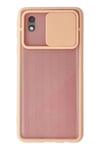 Mey İthalat®  Samsung Galaxy A01 Core Kılıf Palm Buzlu Kamera Sürgülü Silikon - Pembe