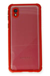 Mey İthalat®  Samsung Galaxy A01 Core Kılıf Miami Şeffaf Silikon - Kırmızı