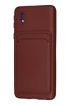 Mey İthalat®  Samsung Galaxy A01 Core Kılıf Kelvin Kartvizitli Silikon - Bordo