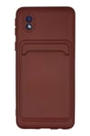 Mey İthalat®  Samsung Galaxy A01 Core Kılıf Kelvin Kartvizitli Silikon - Bordo