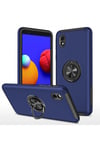 Mey İthalat®  Samsung Galaxy A01 Core Kılıf Elit Yüzüklü Kapak - Lacivert