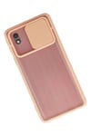 Mey İthalat®  Samsung Galaxy A01 Core Kılıf Palm Buzlu Kamera Sürgülü Silikon - Pembe