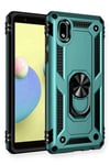 Mey İthalat®  Samsung Galaxy A01 Core Kılıf Sofya Yüzüklü Silikon Kapak - Yeşil