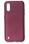 Mey İthalat®  Samsung Galaxy A01 Kılıf First Silikon - Mürdüm