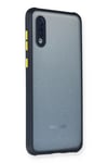 Mey İthalat®  Samsung Galaxy A02 Kılıf Miami Şeffaf Silikon - Lacivert