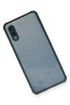 Mey İthalat®  Samsung Galaxy A02 Kılıf Miami Şeffaf Silikon - Koyu Yeşil