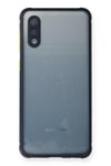 Mey İthalat®  Samsung Galaxy A02 Kılıf Miami Şeffaf Silikon - Lacivert