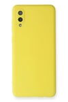 Mey İthalat®  Samsung Galaxy A02 Kılıf Nano içi Kadife Silikon - Sarı