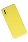Mey İthalat®  Samsung Galaxy A02 Kılıf Nano içi Kadife Silikon - Sarı