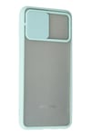 Mey İthalat®  Samsung Galaxy A02 Kılıf Palm Buzlu Kamera Sürgülü Silikon - Turkuaz