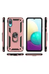Mey İthalat®  Samsung Galaxy A02 Kılıf Sofya Yüzüklü Silikon Kapak - Rose