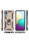 Mey İthalat®  Samsung Galaxy A02 Kılıf Sofya Yüzüklü Silikon Kapak - Gold