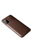 Mey İthalat®  Samsung Galaxy A02S Kılıf Auto Focus Karbon Kapak - Kahverengi
