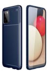 Mey İthalat®  Samsung Galaxy A02S Kılıf Auto Focus Karbon Kapak - Lacivert