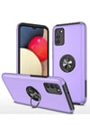 Mey İthalat®  Samsung Galaxy A02S Kılıf Elit Yüzüklü Kapak - Mor